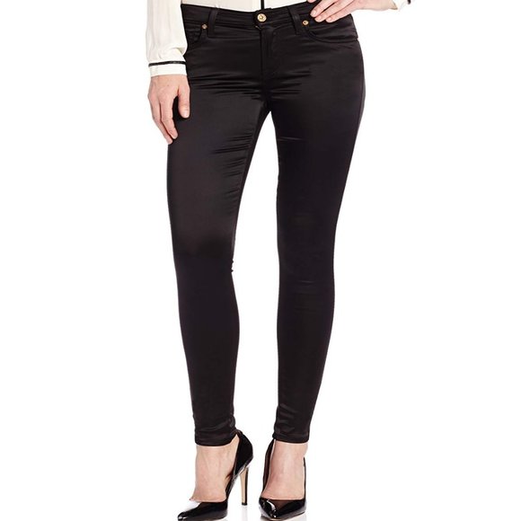 7 For All Mankind skinny satin jeans size 24 - Picture 7 of 17